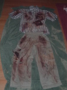 family-008 Mike's zombie costume. Are you digging it?